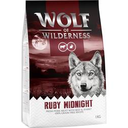 Wolf of Wilderness 1kg Ruby Midnight Okse & Kanin hundefoder