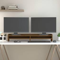vidaXL skærmholder 100x24x16 massivt TV-bord