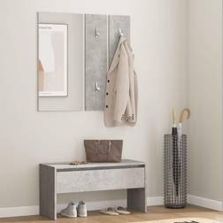 vidaXL Hallway Furniture Set Concrete Grey Wardrobe
