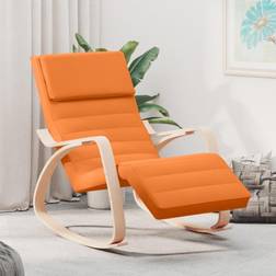 vidaXL Silla De Tela Amarillo Oscuro Sillón Mecedora