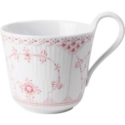 Royal Copenhagen CORAL MUSSEL PAINTED HALF LACE HIGH HANDLE Kop & Krus 33cl