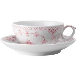Royal Copenhagen Koral Musselmalet Halvblonde Kop Med Underkop 20 Cl