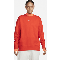 Nike Oversize-Sweatshirt in Rot mit Mini-Swoosh