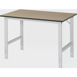 Rau Work table, height adjustable, 760 1080 mm, MDF worktop, WxD 1250 x 800 mm, light grey