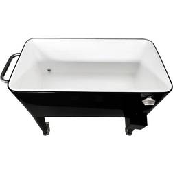 Axi Retro Cooler Noir Réfrigérateur de boissons mobile pour l'extérieur le jardin Glacière 76 litre Noir