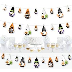 Big Dot of Happiness Halloween Gnomes Spooky Fall Party DIY Decorations Clothespin Garland Banner 44 Pieces