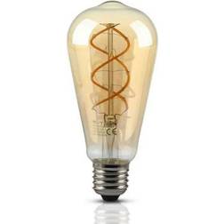 V-TAC ST64 Koltrådsglödlampa 5W 1800K Bärnstensfärgat Glas