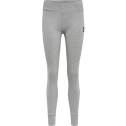 Hummel Move Grid Bomulds Tights - Grå/Sort/Hvid