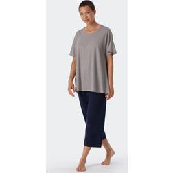 Schiesser Damen Schlafanzug Set 3/4 Lang Kurz Baumwolle - Nightwear