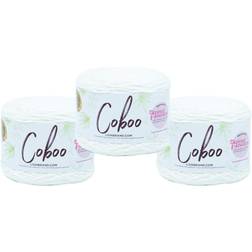 Lion 3 Pack Brand Yarn Coboo Bamboo Yarn, White