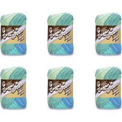 Lily Sugar n Cream Yarn Stripes-Country Multipack Of 6