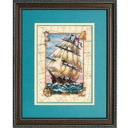 Dimensions Gold Collection Petite Voyage At Sea Counted Cross Stitch Kit 5 x 7