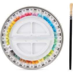 Pebeo Künstlerfarbe Runder Metallkasten 24 Halbe Näpfchen