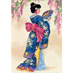 Dimensions Gold Collection Petite Elegant Geisha Counted Cross Stitch Kit 5 x 7