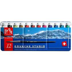 CREATIVE ART MATERIALS Caran D'ache Gouache Studio 12 Tubes 2001.312