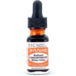 Dr. Ph. Martin's Radiant Concentrated Individual Watercolor 1/2 oz, Burnt Orange