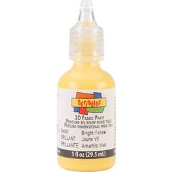 Duncan Scribbles 3D Fabric Paint 1oz-Shiny Bright Yellow -SC-1-112