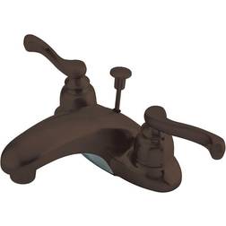 Kingston Brass KB625FL 4 in Centerset Bathroom Faucet Brown