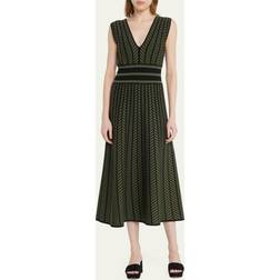 Max Mara Biavo Intarsia Midi Dress - Multicoloured