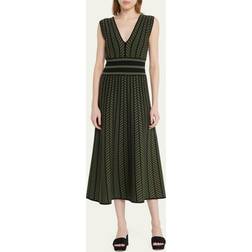 Max Mara Biavo intarsia midi dress multicoloured