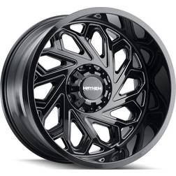 Mayhem Essex Wheel, 22x12 with 8 on 165.1 Bolt Pattern Black W/Milled