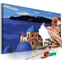 Artgeist DIY lærred maleri Santorini 60x40 Billede