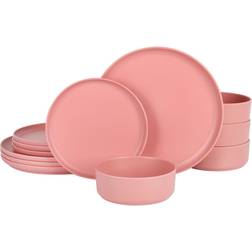 Gibson Home Canyon Crest Stackable Matte Dinner Set 12