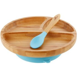 Avanchy Toddler's Bamboo Plate & Spoon Set