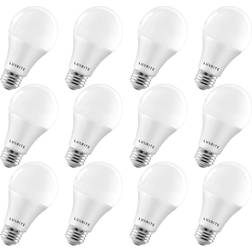 Luxrite A19 Dimmable LED Light Bulbs 15W 100 Watt Equivalent 2700K Soft White 1600 Lumens E26 12-Pack