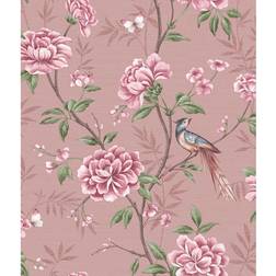 Fine Decor Akina Floral Blush Wallpaper Pink/Green