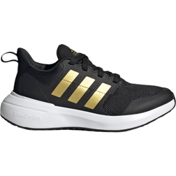 adidas Kid's Fortarun 2.0 Cloudfoam Lace - Core Black/Gold Metallic/Cloud White