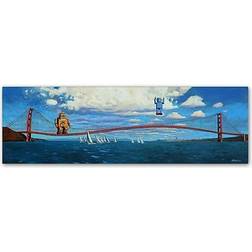 Trademark Fine Art 'The Golden Gate' Painting Print on Framed Art