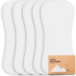 KeaBabies Urban Organic Burp Cloths 5 Pack in Soft White Soft White