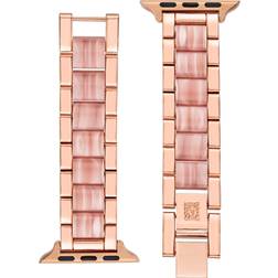 Anne Klein Marbleized Resin Bracelet Band for Apple in Pink/Rose Gold-Tone size 38/40/41mm Pink/Rose Gold-Tone 38/40/41mm