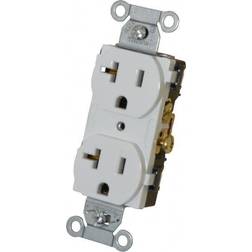 Hubbell Receptacle Duplex 20A 5-20R 125V White CR20WHI