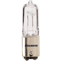 Bulbrite Pack of 5 50 Watt Dimmable Clear T4 Double-Contact Bayonet BA15D Halogen Mini 50 watt 50 watt