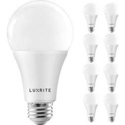 Luxrite A21 Dimmable LED Light Bulbs 22W 150 Watt Equivalent 2700K Soft White 2550 Lumens E26 8-Pack