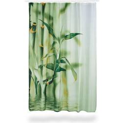 Relaxdays Duschdraperi Bambudesign Polyester Textil