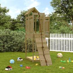 vidaXL Playhouse with Climbing Wall Impregnated Wood Pine