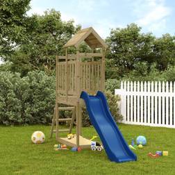 vidaXL Playhouse with Slide Ladder Impregnated Wood Pine