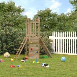 vidaXL Playhouse with Climbing Wall Impregnated Wood Pine