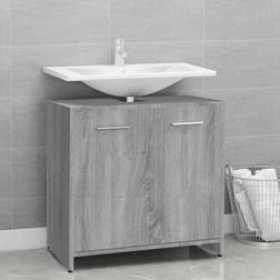 vidaXL Armadietto Bagno Grigio Sonoma 60x33x60 cm