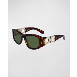 Ferragamo Sf1082s Oval Sunglasses - Maron