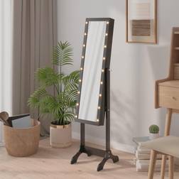 vidaXL Free-Standing with LED 34 x 37 x 146 cm Floor Mirror