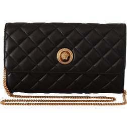 Versace WoMens Black Nappa Leather Medusa Evening Bag Atanado Veg Leather One Size