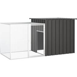 vidaXL Gabbia Per Conigli Antracite 200x91x100 cm Acciaio Zincato