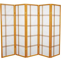 Oriental Furniture 5 Double Cross Shoji Screen Room Divider