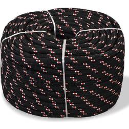 vidaXL Corda Marina in Polipropilene 10 mm 50 m Nera Black and red