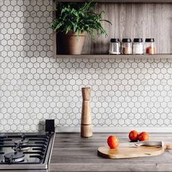 Merola Tile Flo 2" 2" Porcelain Honeycomb Mosaic Wall & Floor Tile 2.0 D