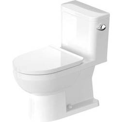 Duravit DuraStyle Basic D4060100 1.28 GPF Floor Mount One Piece Elongated Toilet with Seat and Cover in